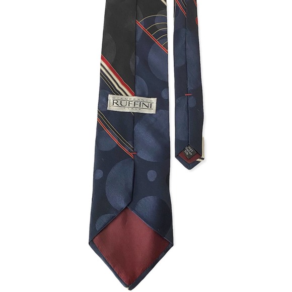 Italian Silk Abstract Geometric Tie - Picture 4 of 6